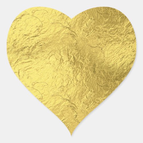 Gold Foil Heart Heart Sticker