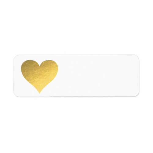 gold foil heart label