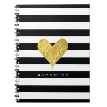 Gold Foil Heart Notebook Gold Foil Heart Notebook