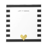 Gold Foil Heart Notepad at Zazzle