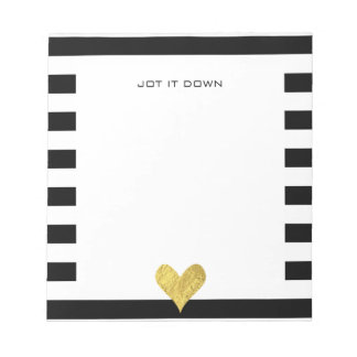 Gold Foil Heart Notepad