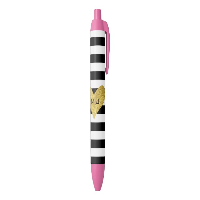 Gold Foil Heart Pen (Bottom (Vertical))