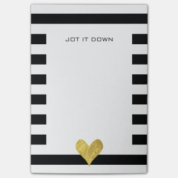 Gold Foil Heart Post-it Notes by byDania at Zazzle