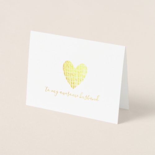 Gold Foil Heart Wreath Valentines Day Card