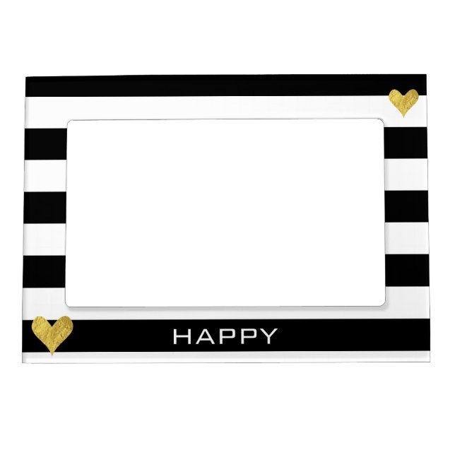 Gold Foil Hearts Magnetic Frame (Front)