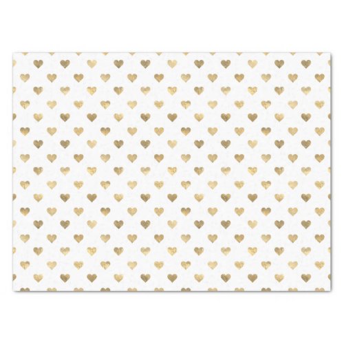 Gold Foil Hearts Tissue Paper