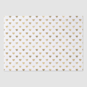 Gold Foil Hearts Tissue Paper