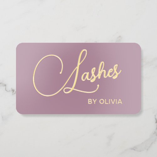 Gold Foil Lash Stylist Luxury Business Card