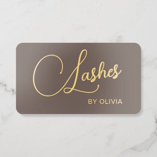 Gold Foil Lash Stylist Luxury Business Card