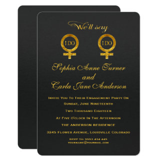 Lesbian Engagement Party Invitations 4