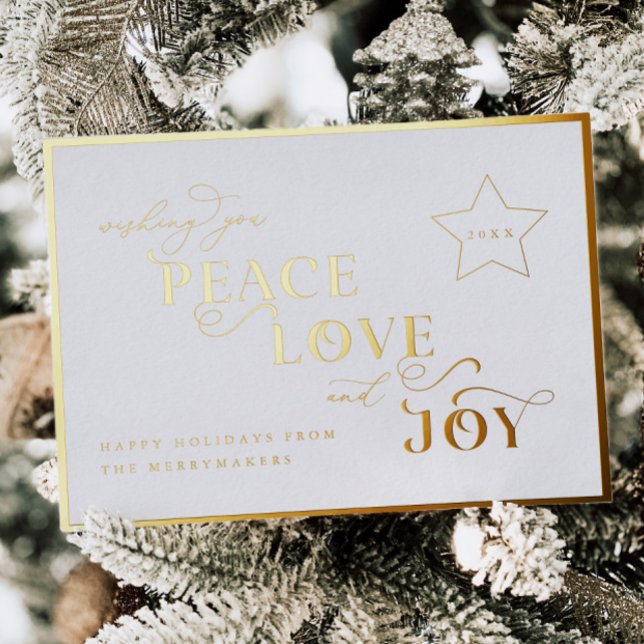 Gold Foil Lettered Christmas Holiday Greeting Card (Creator Uploaded)
