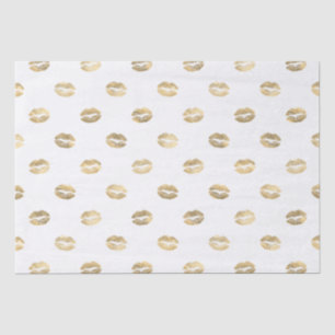 Gold Foil Lips Tissue Paper