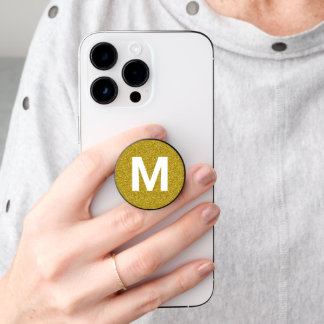Gold Foil Look and Monogram PopSocket