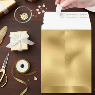 Gold Foil Look Envelope Mailers
