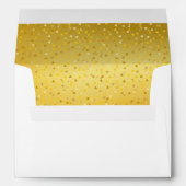 Gold Foil Love Hearts Confetti Return Address Envelope (Back (Bottom))