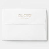 Gold Foil Love Hearts Confetti Return Address Envelope (Back (Top Flap))