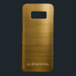 Gold Foil Luxury Metallic Monogram Name Case-Mate Samsung Galaxy S8 Case<br><div class="desc">Gold Foil Luxury Faux Metallic Stainless Steel Monogram Simple and Elegant Name Case. This monogrammed case can be customized to include your first name.  Please contact the designer for custom matching products.</div>