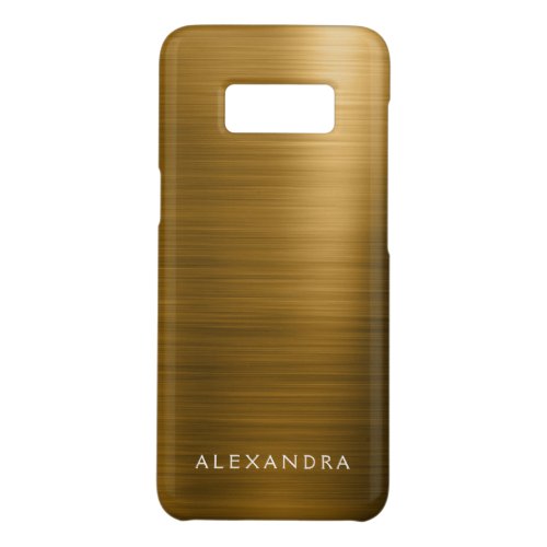 Gold Foil Luxury Metallic Monogram Name Case_Mate Samsung Galaxy S8 Case