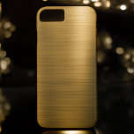 Gold Foil Luxury Metallic Pattern iPhone 8/7 Case<br><div class="desc">Gold Foil Luxury Faux Metallic Stainless Steel Monogram Simple and Elegant Pattern Case. This Pattern case can be customized to include your first name.  Please contact the designer for custom matching products.</div>