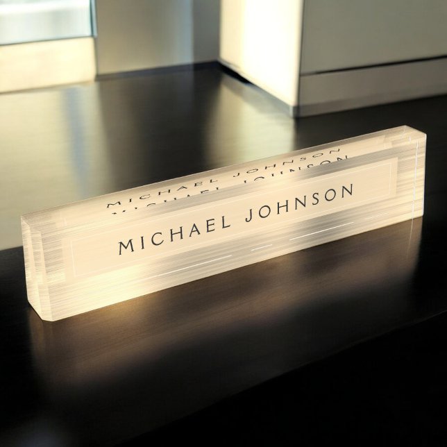 Gold Foil | Luxury Professional Executive Desk Name Plate (Creator Uploaded)