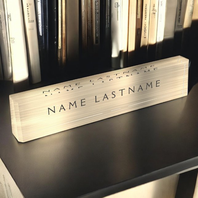 Gold Foil | Luxury Professional Executive Desk Name Plate (Creator Uploaded)
