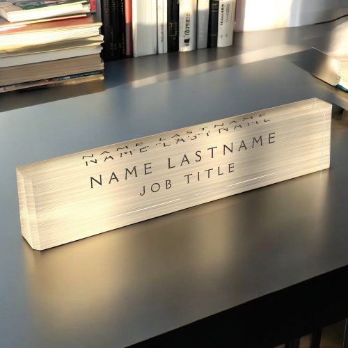 Gold Foil  Luxury Professional Executive Desk Name Plate
