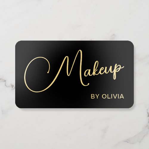 Gold Foil Makeup Artist Luxury Business Card