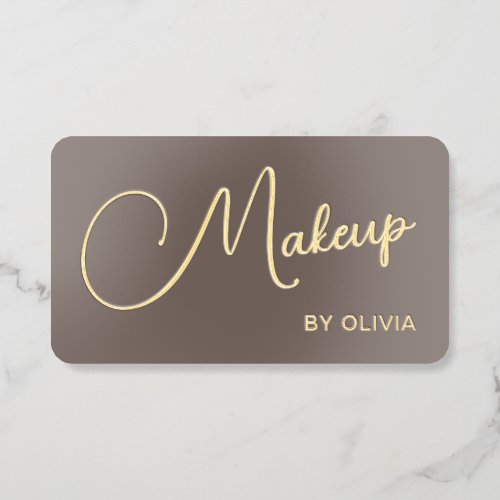 Gold Foil Makeup Artist Luxury Business Card