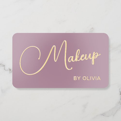 Gold Foil Makeup Artist Luxury Business Card