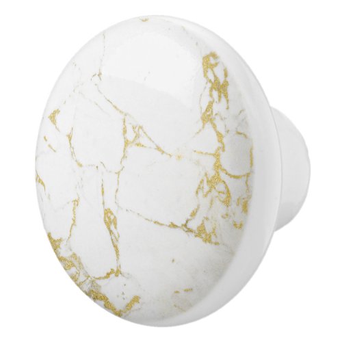 Gold foil marble agate abstract modern gold cerami ceramic knob