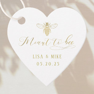Gold Foil Meant to Bee Wedding Favor Tags