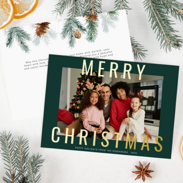 gold foil merry christmas greeting card (Creator Uploaded)