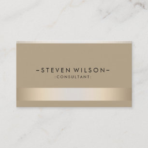 Gold Foil Metal Professional Modern Elegant Business Card
