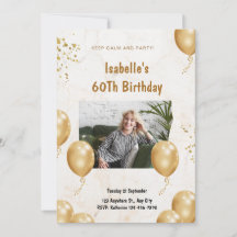 Gold Foil Milestone Birthday Invitation