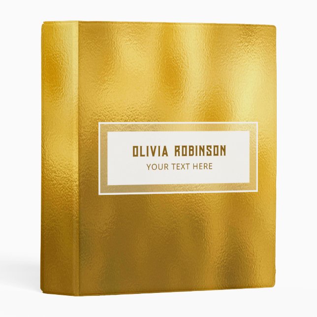 Gold Foil  Mini Binder (Front/Spine)