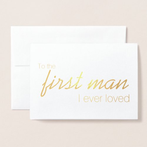 Gold Foil Modern Script Wedding Day Card for Dad