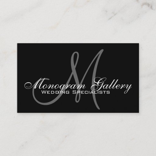Customizable Gold Foil Monogram Customizable Business Card