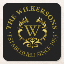 Gold Foil Monogram Emblem | Choose Your Color