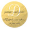 Gold Foil Monogram Stickers for Wedding Favors