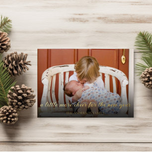 Gold Foil New Years Baby Birth Announcement