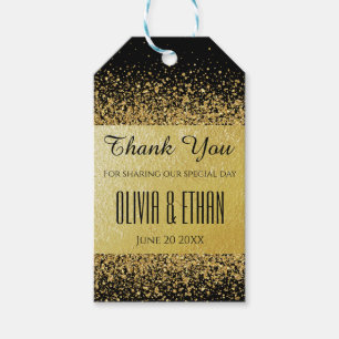 Gold Foil on Pure Black Gift Tags
