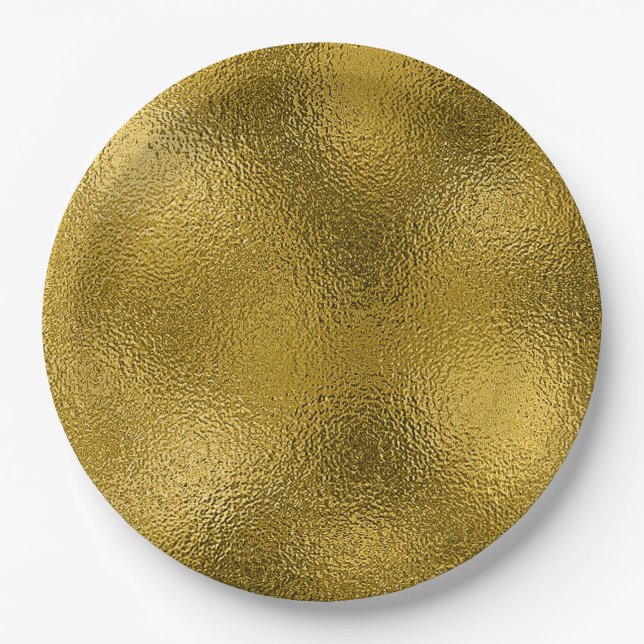 Gold Foil Paper Plates (Front)