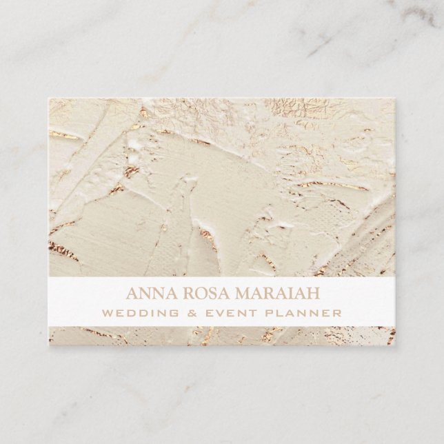 *~* Gold Foil Pastel . Blush Wedding Elegant Business Card (Front)