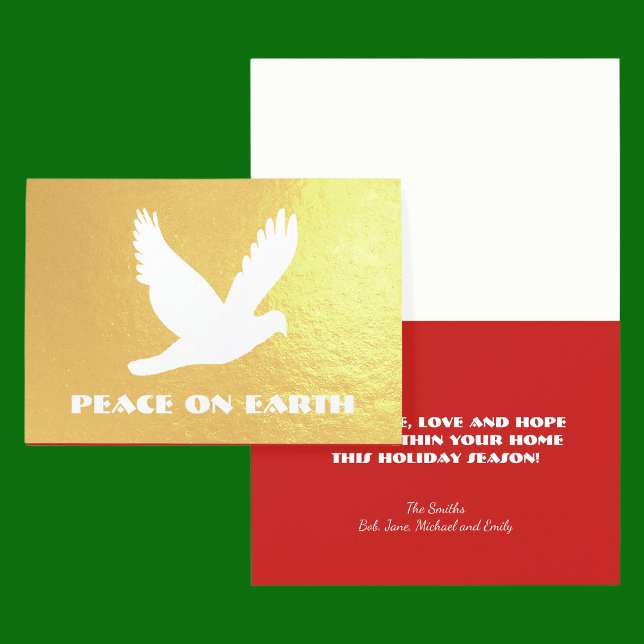 Gold Foil Peace on Earth Christmas Foil Card (Creator Uploaded)
