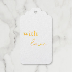 Gold Foil Personalized With Love Gift Tags