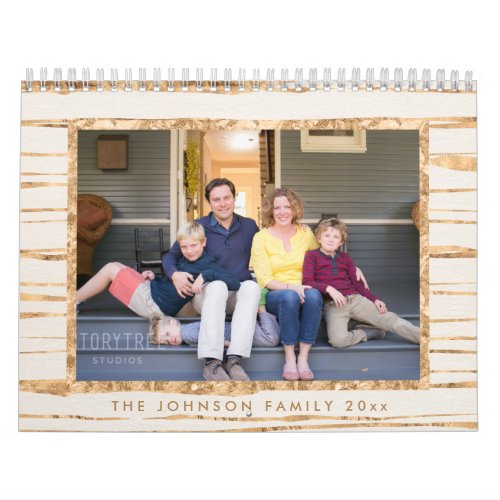 Gold Foil Photo Personalized Calendars