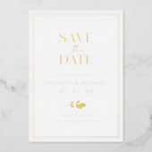 Gold Foil Photo Save The Date Invitations (Front)
