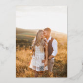 Gold Foil Photo Save The Date Invitations (Back)