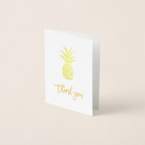 Gold Foil Pineapple Thank You Foil Card