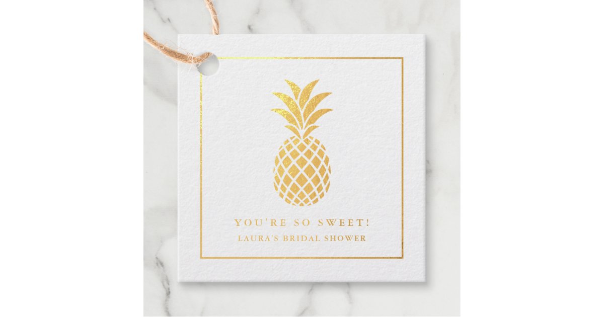 Luggage Tags Wedding Favors Hawaii Pineapple and so the 